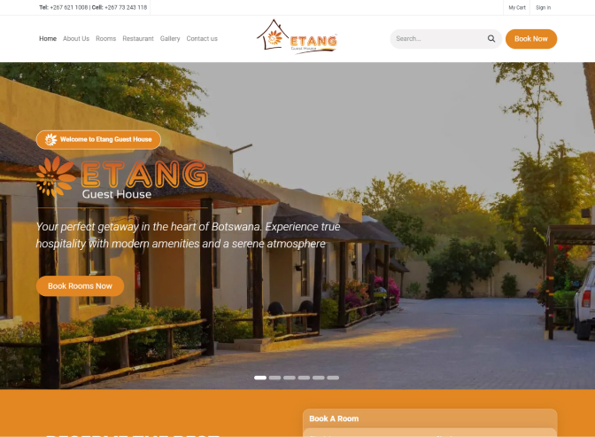 Etang Guest House Website